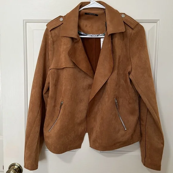 Tahari faux leather jacket on sale